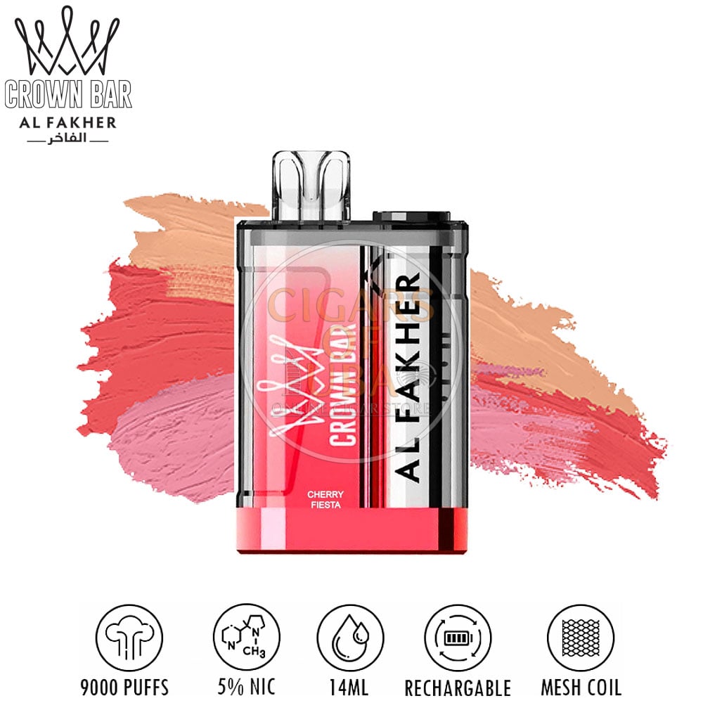 Al Fakher Crown Bar 9000 - Cherry Fiesta 1 Al Fakher Crown Bar 9000 - Cherry Fiesta
