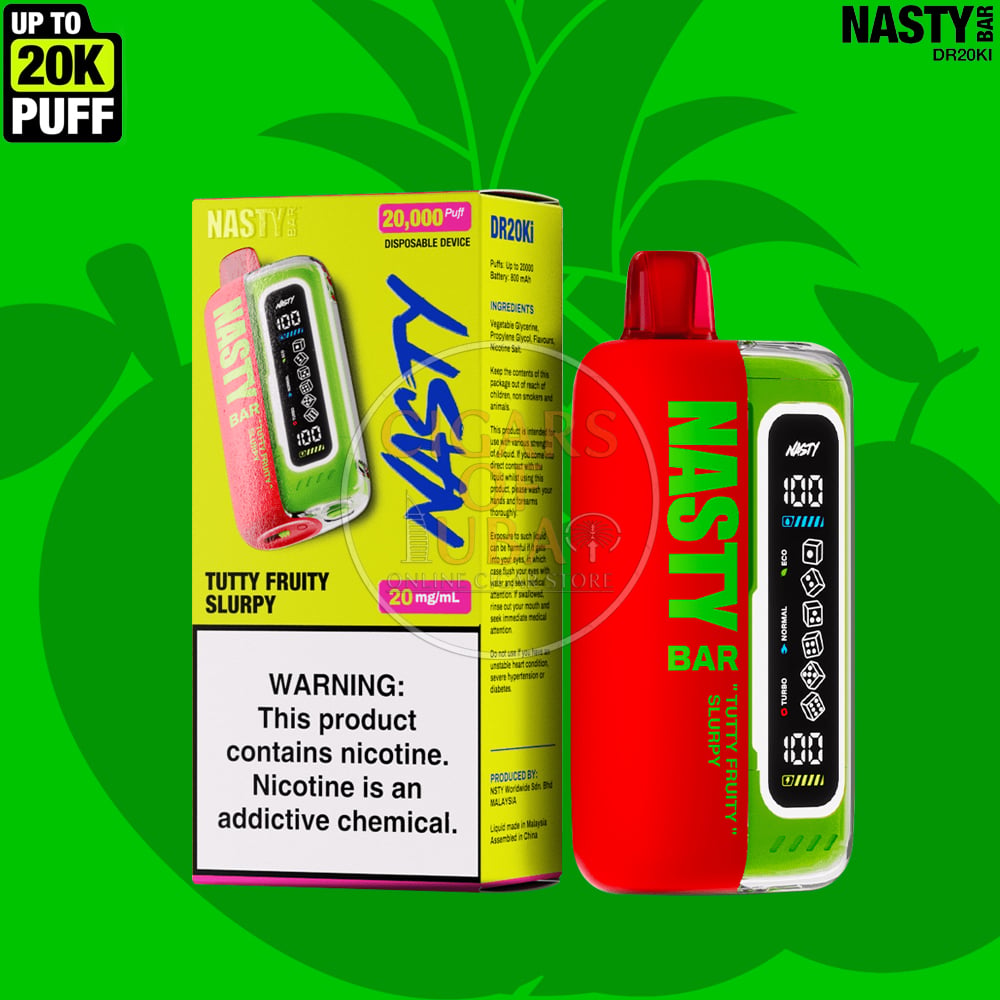 NASTY Bar DR20Ki Tutty Frutty Slurphy 1 NASTY Bar DR20Ki Tutty Frutty Slurphy