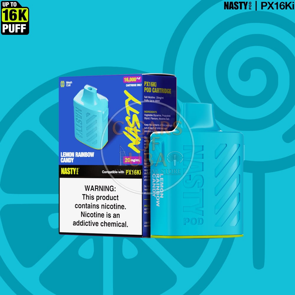 NASTY Pod PX16Ki Lemon Rainbow Candy - Prefilled Pods 1 NASTY Pod PX16Ki Lemon Rainbow Candy - Prefilled Pods