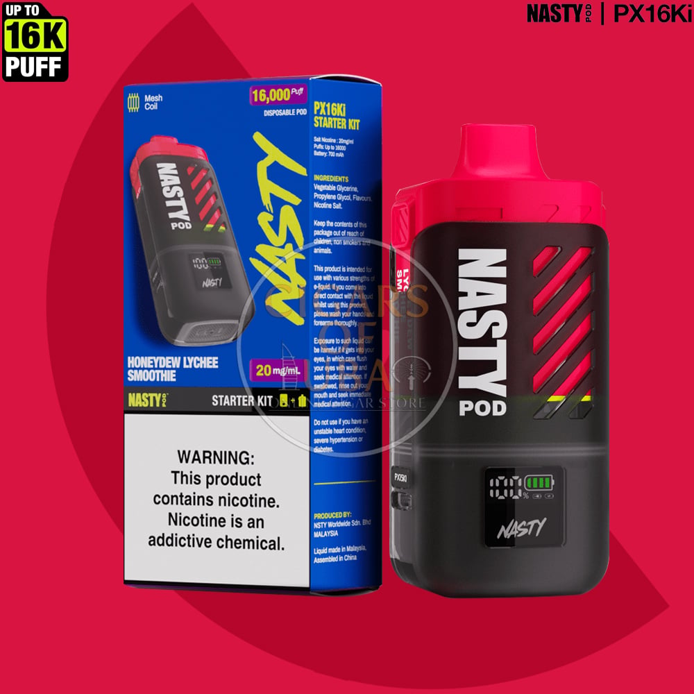 NASTY Pod PX16Ki Honeydew Lychee Smoothie - Starter Kit 1 NASTY Pod PX16Ki Honeydew Lychee Smoothie - Starter Kit