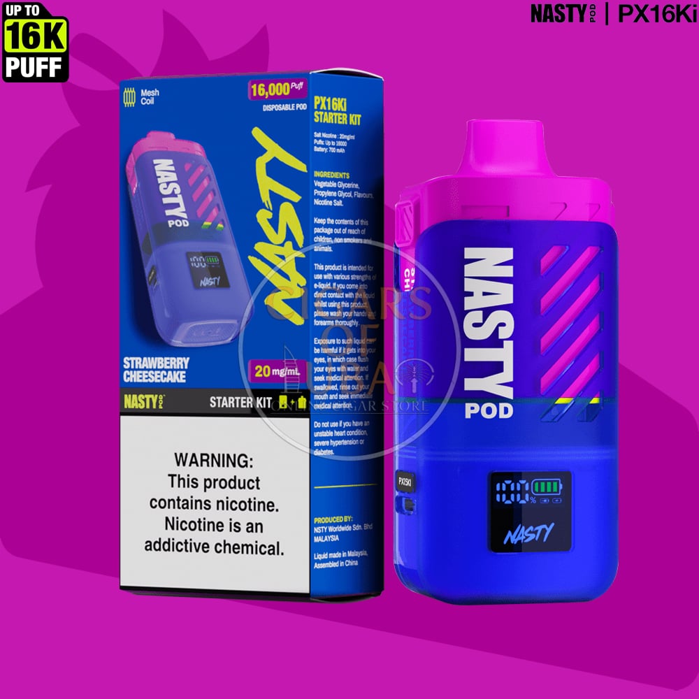 NASTY Pod PX16Ki Strawberry Cheesecake – Starter Kit 1 NASTY Pod PX16Ki Strawberry Cheesecake – Starter Kit