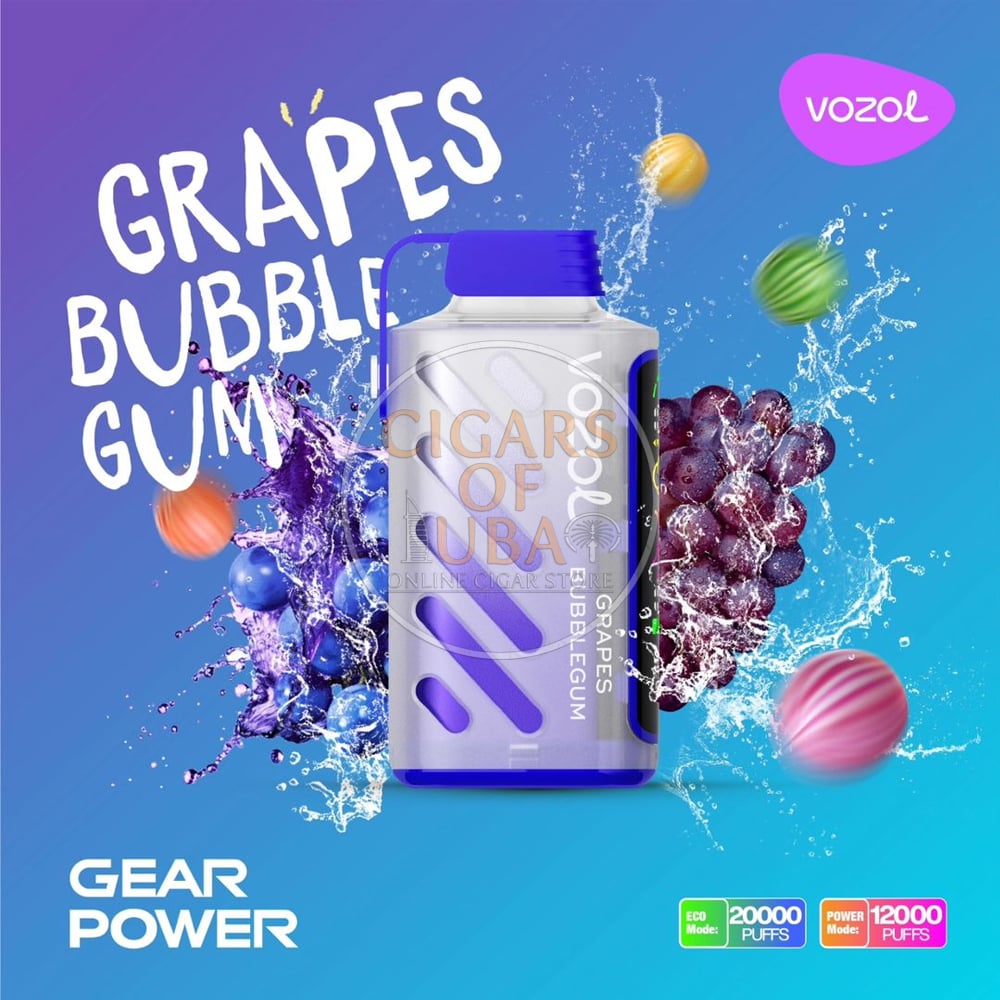 Vozol Gear Power 20000 Grapes Bubblegum 1 Vozol Gear Power 20000 Grapes Bubblegum